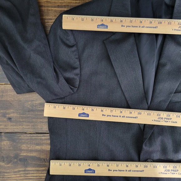 JOS A BANK Men's Sport Coat‎ Blazer Two Button Gordon Charcaol Gray 42R - Picture 2 of 14